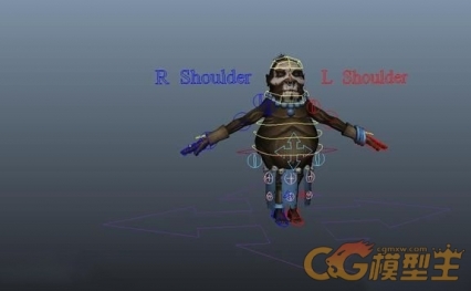 已绑定的男子模型带控制器 cg模型