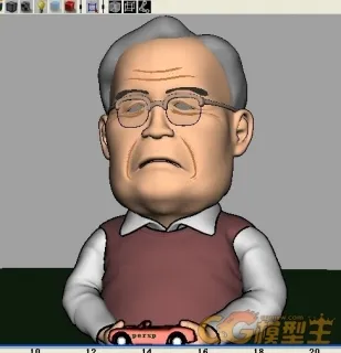 老人 3D模型免费下载