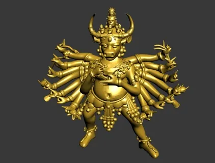 千手金佛 游戏场景模型雕塑 喜欢的感兴趣的下载吧