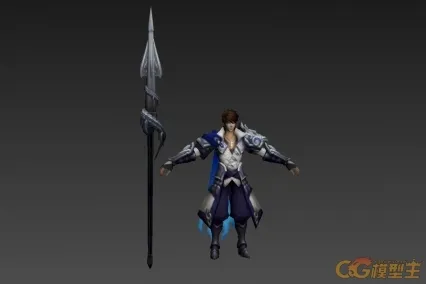 长枪赵云 3d模型
