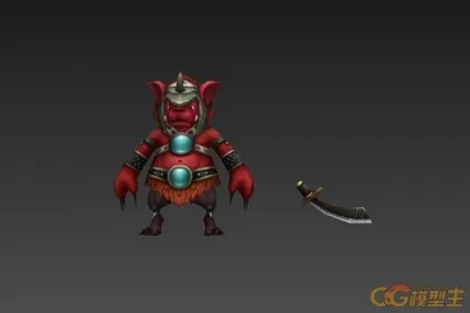 狗头刀客 CG模型