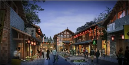 柳江鸟瞰规划古建规划含灯光材质贴图