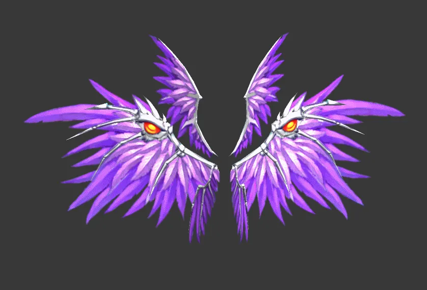 【首发】一套精美的游戏角色翅膀3D模型（带绑定动作 高精度贴图）游戏美术资源-33