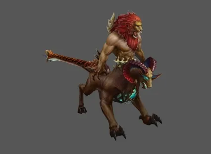 狮头 羊身 怪物 boss 精英 西方 精品手绘角色模型