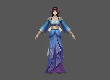 蓝裙 丫鬟 少女 小姐姐 美女 武侠 仙侠 希望你们喜欢