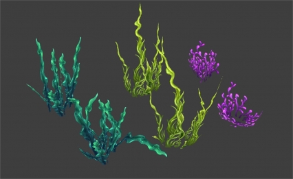 海底片区_海草 游戏模型 低模手绘贴图 喜欢就下载吧