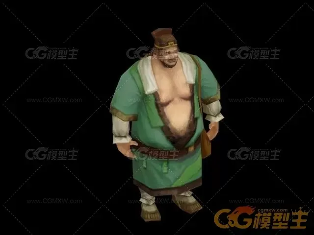 武器店伙计钟大 3d模型-1