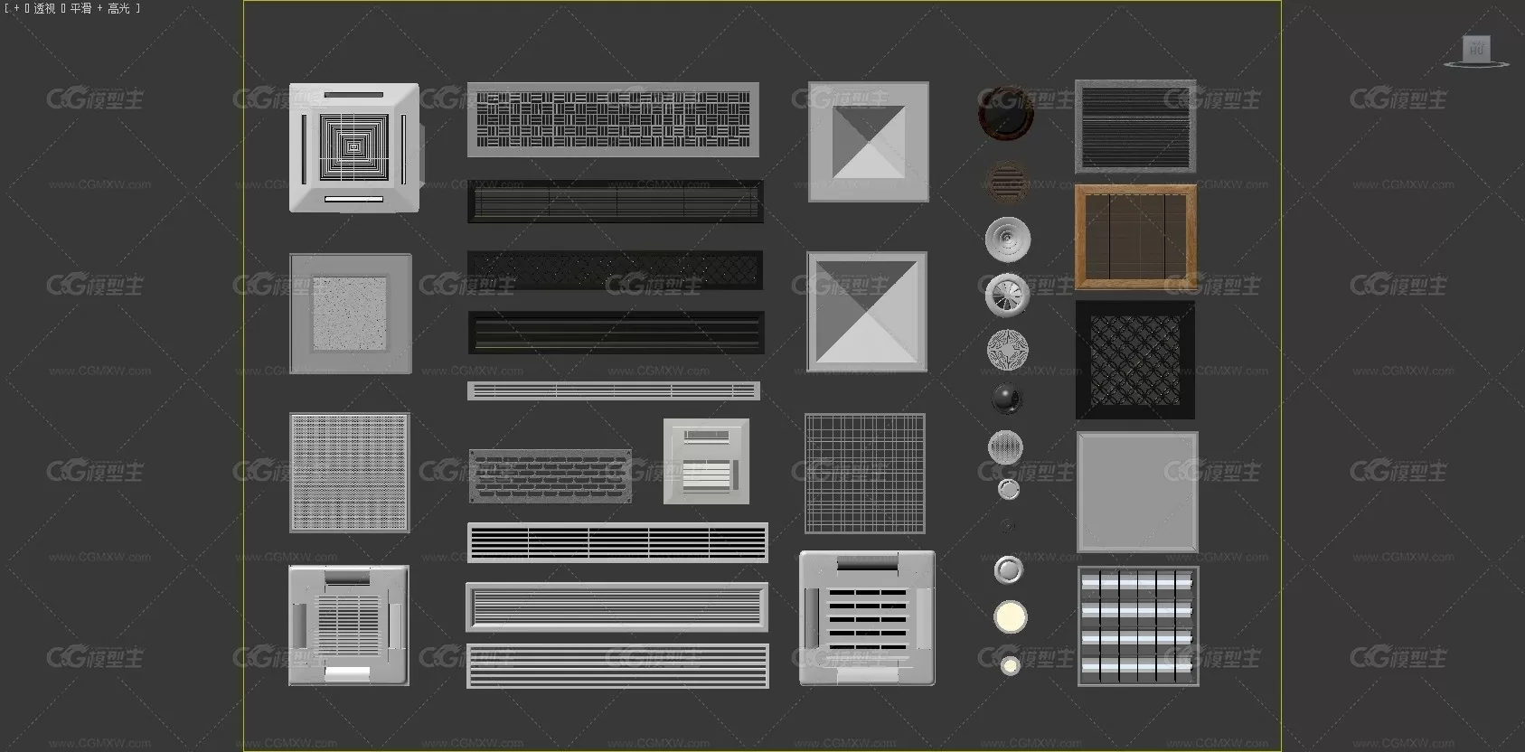 万能 通用 空调出风口 装饰 精品室内设计模型-1