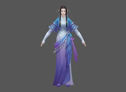 蓝袍 美女 古典 优雅 小姐姐 气质 希望你们喜欢