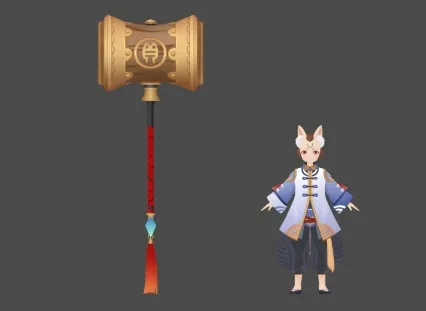 巨锤 小正太 日韩风 和风 男孩 十分精致的手绘角色模型