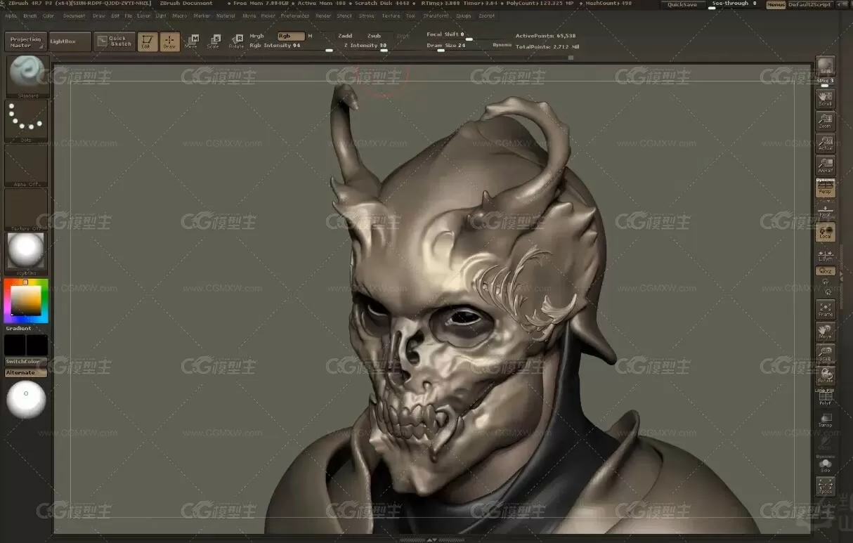 Zbrush商业模型雕刻建模教程-10