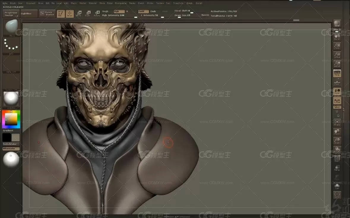 Zbrush商业模型雕刻建模教程-13