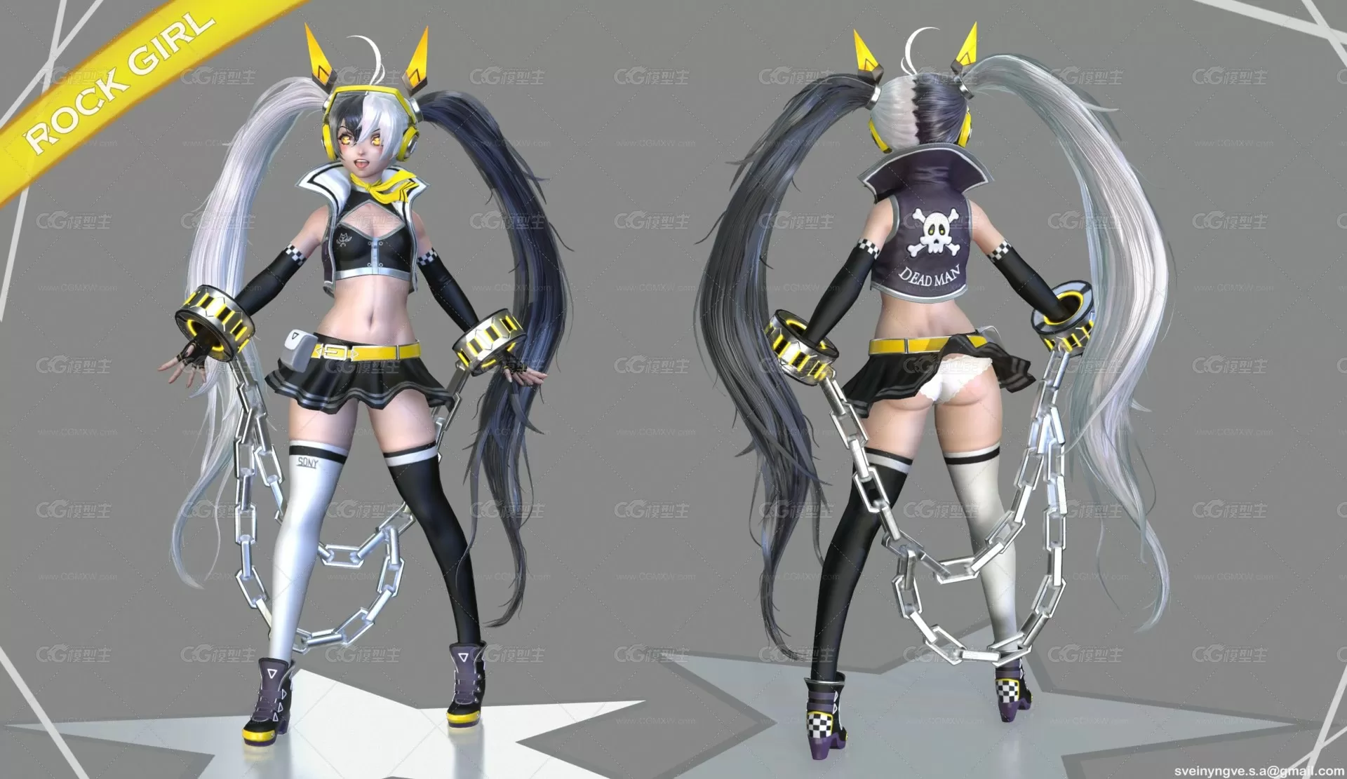 二次元初音未来小姐姐次时代3D模型-2