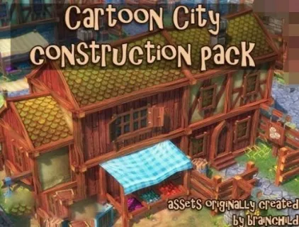 Unity3D卡通城镇建筑包 Cartoon City Construction Pack