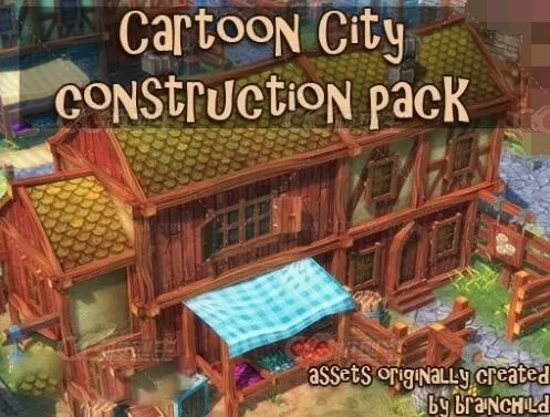 Unity3D卡通城镇建筑包 Cartoon City Construction Pack-1