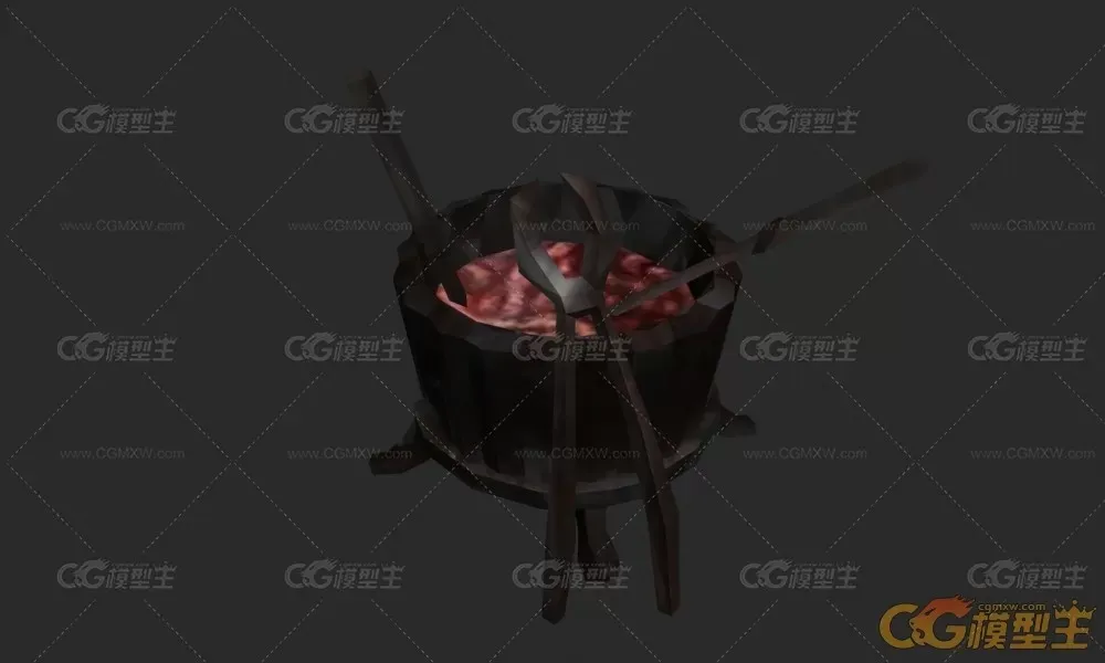 刑具火盆   血盆模型-2