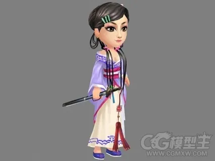 侠女3D动画模型