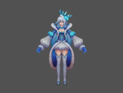 冰雪哈妹儿 游戏模型 低模手绘贴图 喜欢的就下载吧
