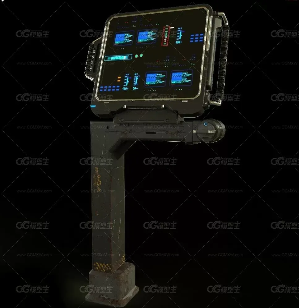 机械部件操作台3D模型 含SP文件-1