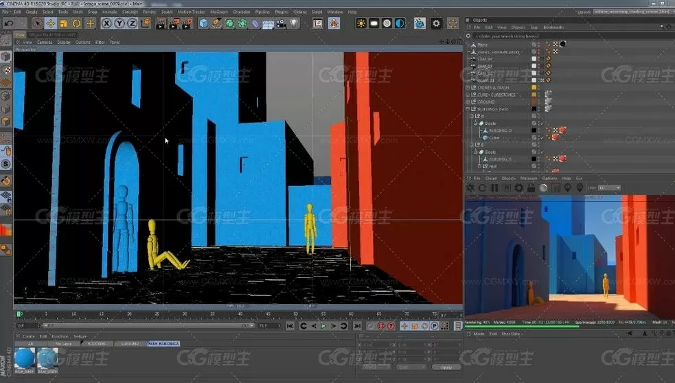 C4D未来科幻概念场景完整制作流程视频教程-4