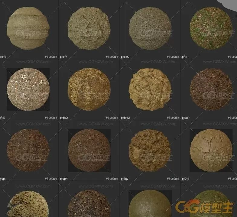 一套地表贴图花草泥土各种扫描图-1