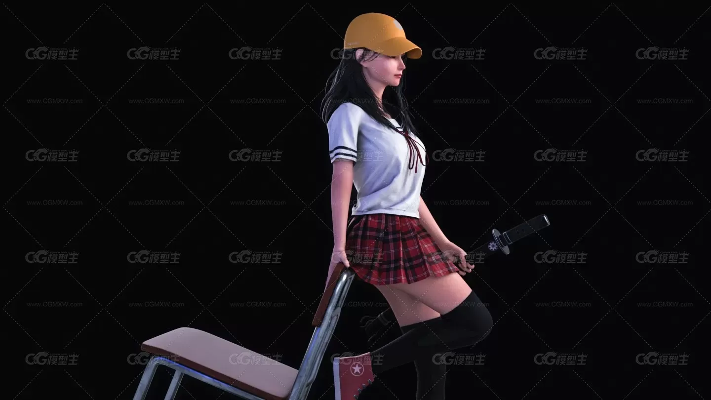 持剑美女短裙-1