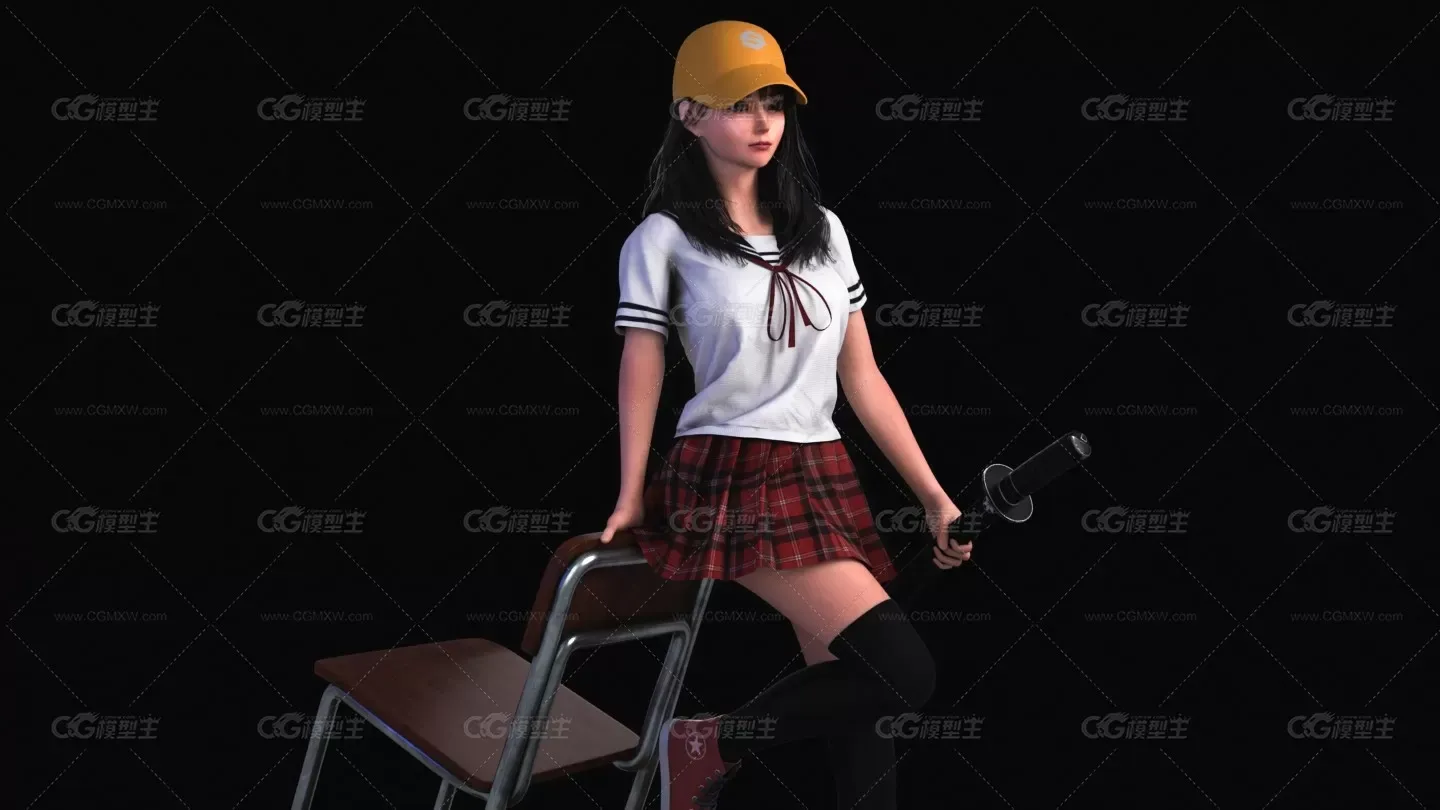 持剑美女短裙-2