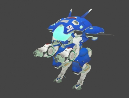 守望先锋英雄D.Va_Mech_Taegeukgi 游戏模型 机甲