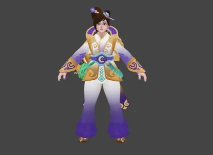 守望先锋英雄Mei_Chang'e 游戏模型 中国风角色
