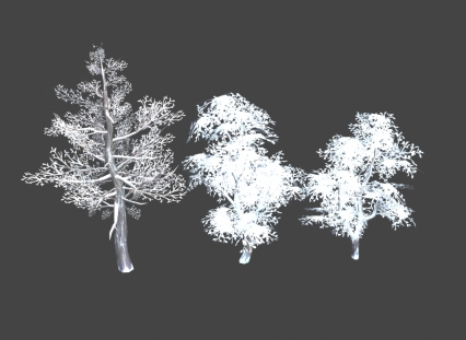 雪后枯树 游戏场景道具 低模手绘贴图 喜欢的就下载吧