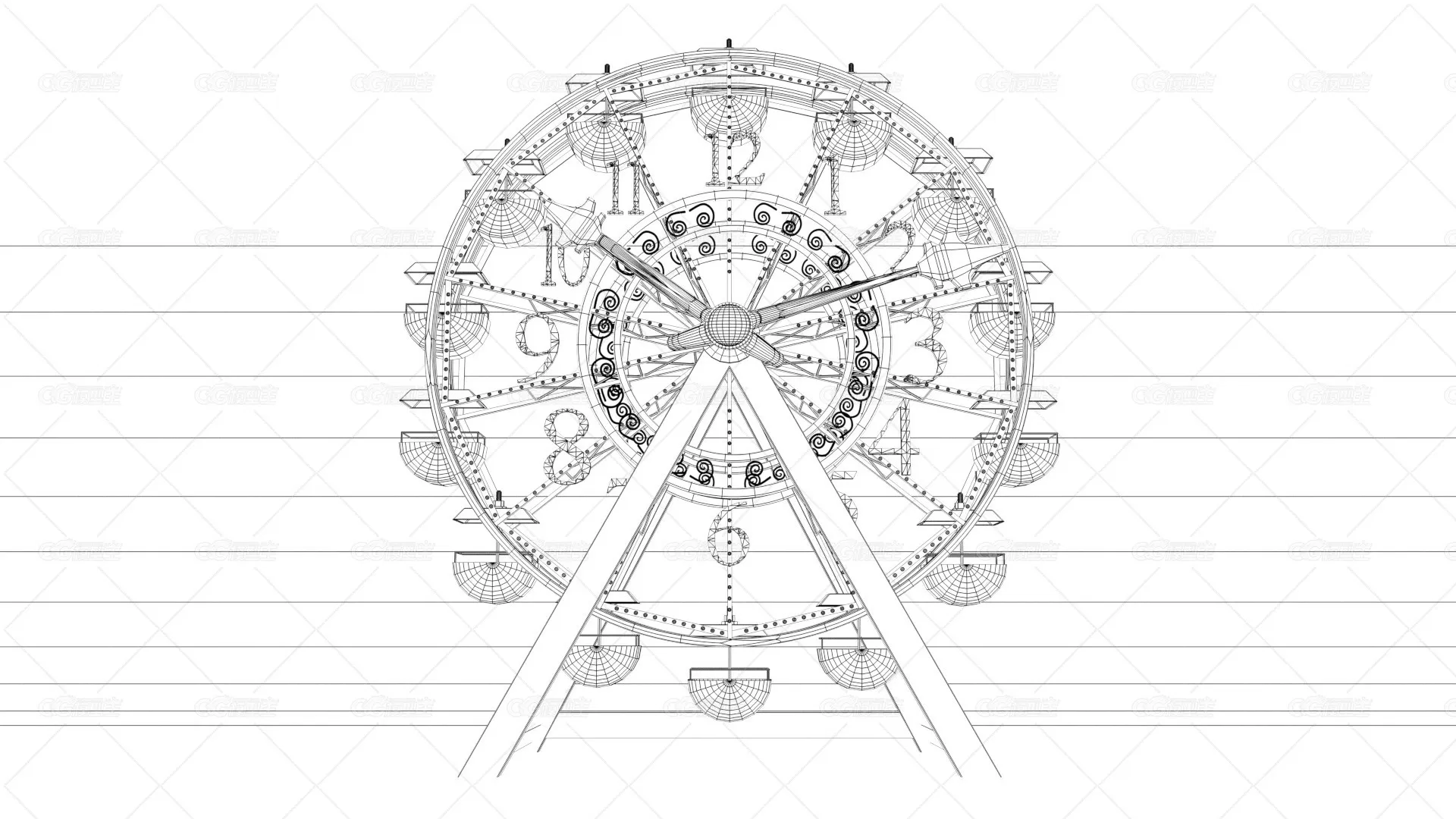 摩天轮、卡通摩天轮（带动画）-10