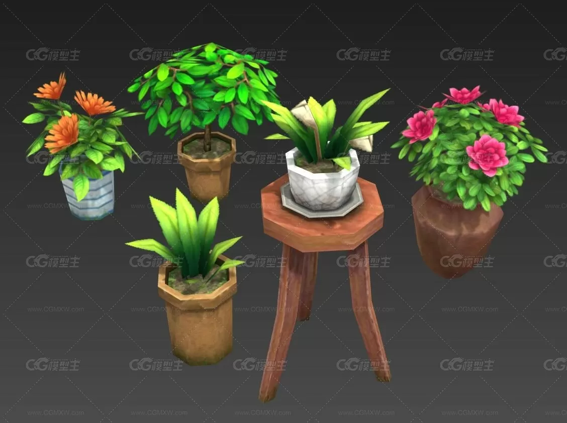 植物花草灌木游戏3D模型大合集-13