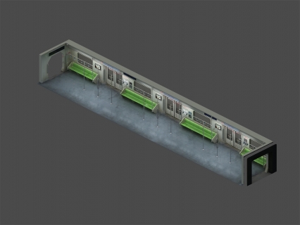 地铁资源车厢内部 游戏模型 低模手绘贴图 喜欢的就下载吧
