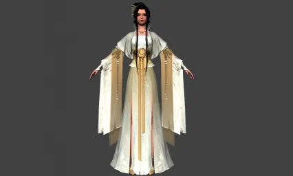 白衣次时代古装美女  武侠风