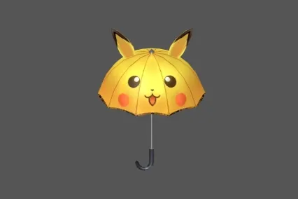 抖音同款小黄伞  儿童伞  皮卡丘扇  很不错哦