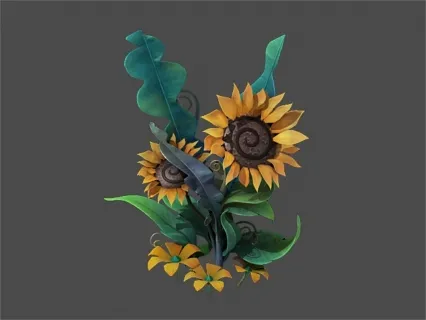 花草组合 游戏模型 低模手绘贴图 喜欢的就下载吧