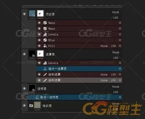Substance Painter破布材质效果工程源文件-3