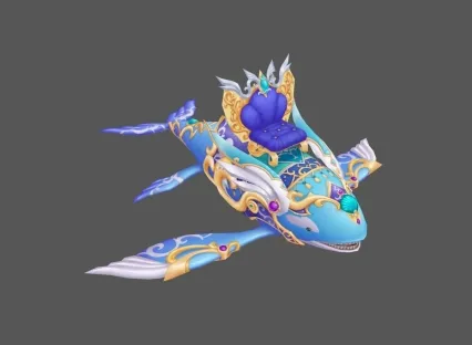 海豚 坐骑 蓝鲸 高级 魔幻风 精品手绘模型