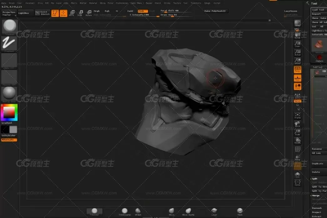 Zbrush概念素描机器人雕刻制作教程-2
