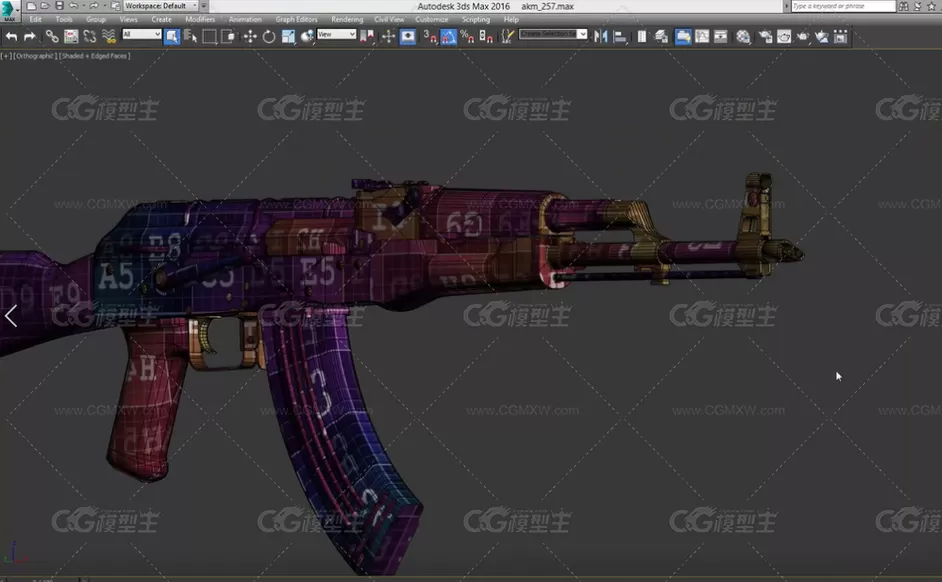 3dmax AK-47枪械全流程教程 英文版 视频超清  参考学习-4