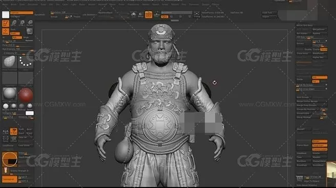 国外原版zbrush人物雕刻高级教程（中文字幕）-21