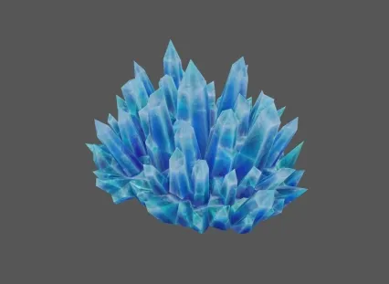 蓝水晶 万能 通用 魔幻风 超写实 精品手绘部件模型