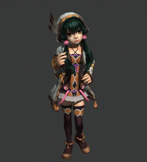 温蒂 摸头发动作