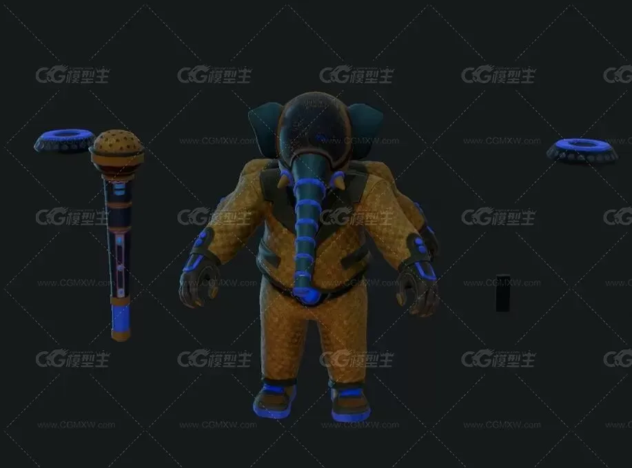 MOBA 神之浩劫 Ganesha 大象 象王 妖怪游戏3D模型-5