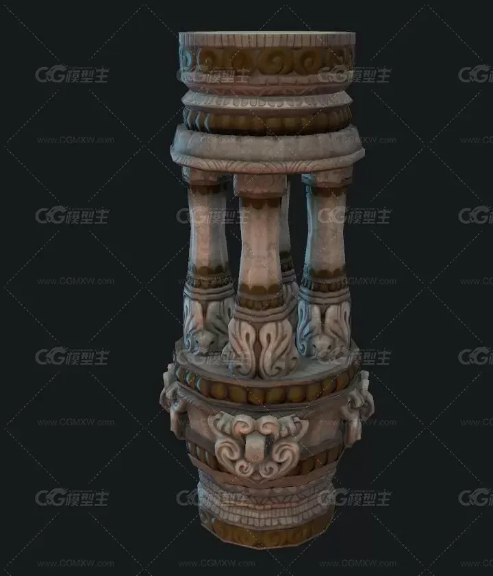 MOBA 神之浩劫 Ganesha 大象 象王 妖怪游戏3D模型-6
