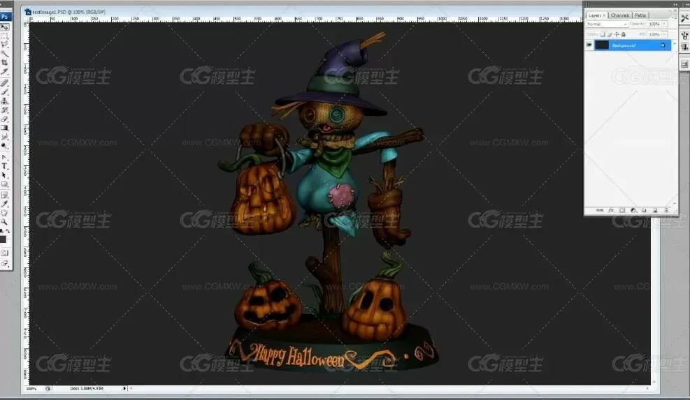 ZBrush雕刻稻草人手办模型教程-3