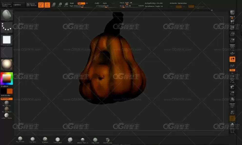 ZBrush雕刻稻草人手办模型教程-4