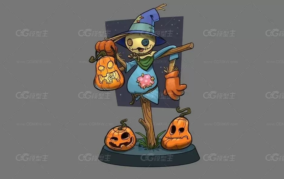 ZBrush雕刻稻草人手办模型教程-11