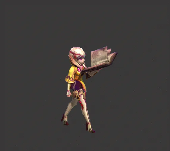 古籍魔灵  行走看书动作