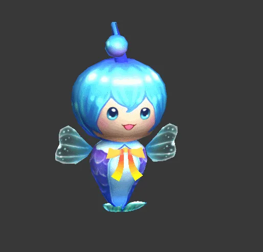 水灵灵魔宠 笨笨 蹦跳嬉戏